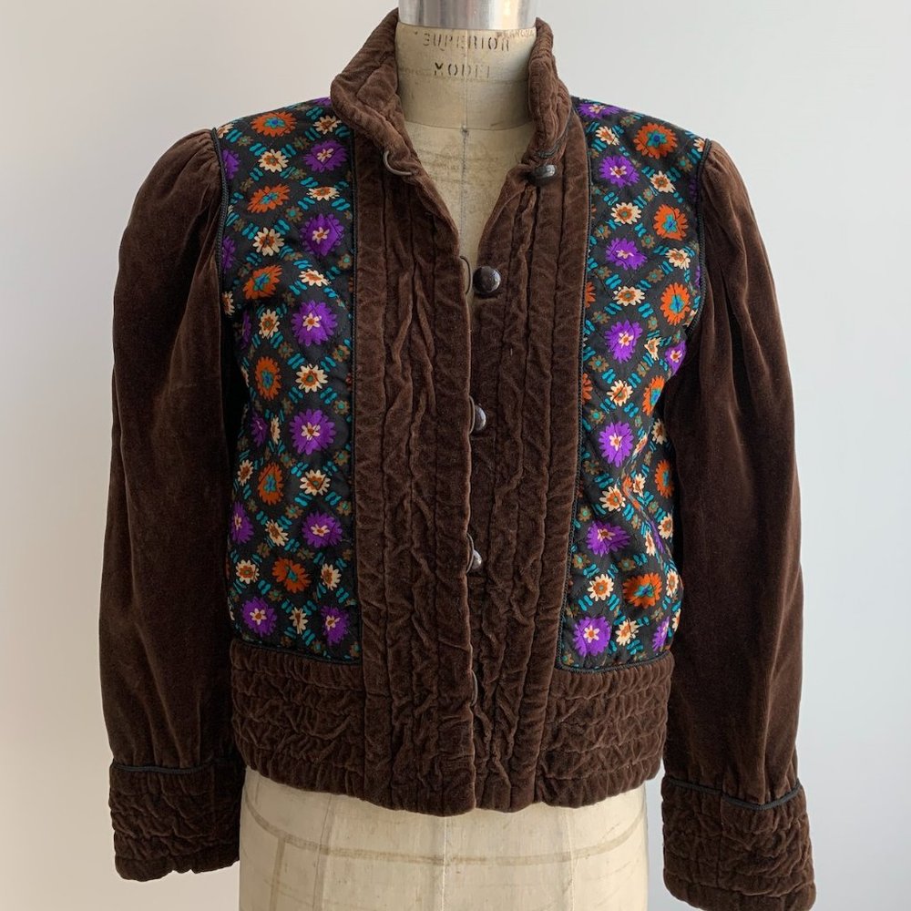vintage SAINT LAURENT brown velvet jacket